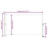 vidaXL Side Awning Black screen, Grey stand Polyester, Powder-coated iron