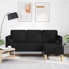 vidaXL Sofa Set with Cushion Black 68.11 x 51.57 x 26.38 in Polyester