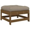 vidaXL Garden Footstool Honey Brown, Taupe