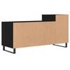 vidaXL TV Cabinet Black Engineered Wood Medium TV Cabinet Rectangular