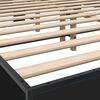 vidaXL Bed Frame Black Engineered wood, metal, plywood Double Durable