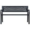 vidaXL Garden Bench Black Steel Standard Durable Garden Bench