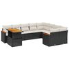 vidaXL Garden Sofa Set Black