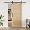 vidaXL Sliding Door ORKDAL Brown 33.86 x 83.07 in Solid Pine Wood