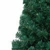 vidaXL Artificial Half Christmas Tree Green PVC, steel, plastic Medium