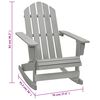 vidaXL Garden Rocking Chair Grey Hardwood Standard Durable