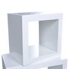 vidaXL Shelf White MDF Small Wall mounting Cube Shelf Square Retro