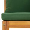 vidaXL Middle Sofa Green Solid Acacia wood Standard Modular