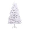 vidaXL Artificial Hinged Christmas Tree with Stand White 118.1"