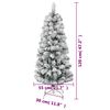 vidaXL Artificial Hinged Christmas Tree Green and white PVC, iron