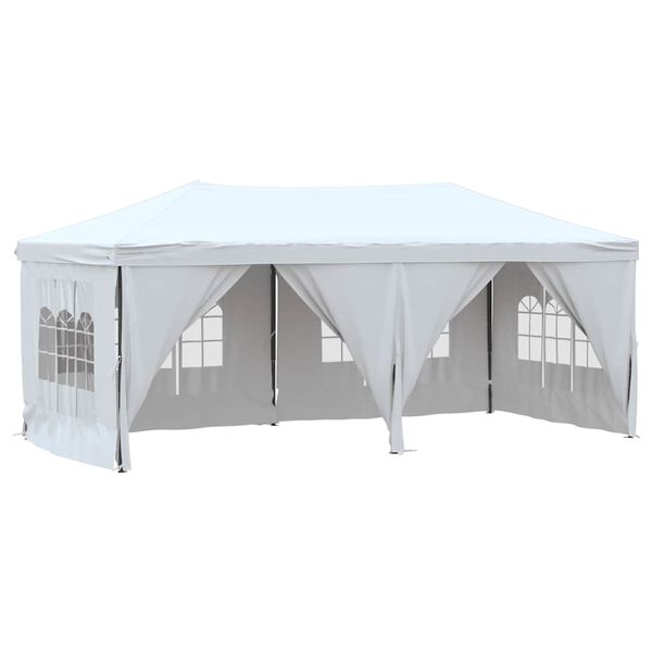 vidaXL Folding Party Tent with Sidewalls White 9.8'x19.7'