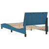 vidaXL Bed Frame Blue Velvet, Solid Pine Wood, Plywood, Engineered Wood