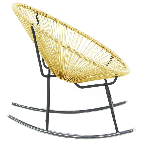 vidaXL Acapulco Chair Beige Poly Rattan, Powder-Coated Steel Standard