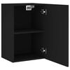 vidaXL TV Wall Cabinet Black Engineered wood Medium TV Wall Cabinet