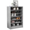 vidaXL Shoe Cabinet Concrete Gray Engineered Wood Medium Shoe Cabinet