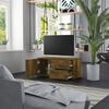 vidaXL TV Unit Smoked Oak Engineered Wood Small TV Cabinet Rectangular