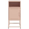 vidaXL Bedside Cabinet Pink Steel Compact Bedside Cabinet Rectangular