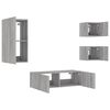 vidaXL TV Wall Cabinet Grey Sonoma Engineered wood TV Wall Cabinet