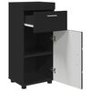 vidaXL Bathroom Cabinet Set TULUM Black 14.57 x 12.40 x 32.28 in