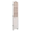 vidaXL 4-Panel Room Divider White 55.1"x65" Fabric