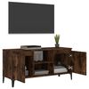 vidaXL TV Cabinet Smoked oak Engineered wood, Metal Medium TV Cabinet