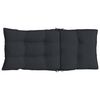 vidaXL Highback Chair Cushion Set of 4 Black Oxford fabric