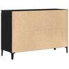 vidaXL Sideboard Black Oak 40.94 x 13.78 x 27.56 in Engineered Wood