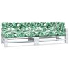 vidaXL Pallet Cushion Leaf pattern green Polyester Large
