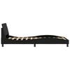 vidaXL Bed Frame Black Faux leather, metal, plywood, engineered wood Twin