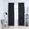 vidaXL Blackout Curtains with Hooks 2 pcs Anthracite 55.1x88.6"