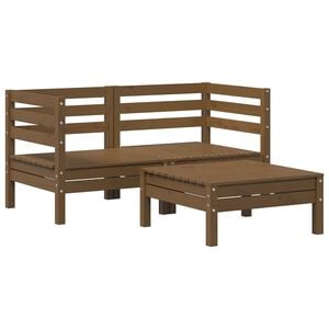 vidaXL Garden Lounge Set Foldable Garden Lounge Set Square Rustic