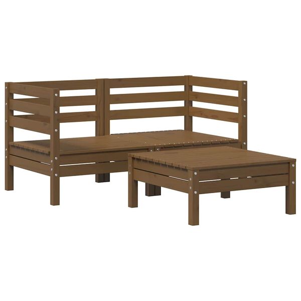 vidaXL Garden Lounge Set Foldable Garden Lounge Set Square Rustic