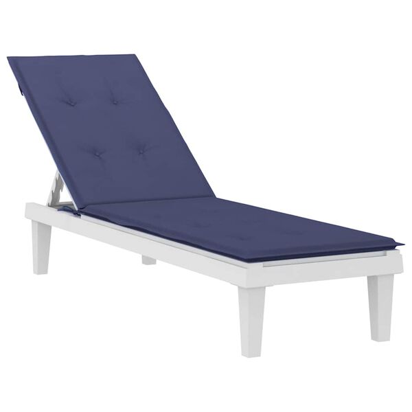 vidaXL Deck Chair Cushion Navy Blue Oxford fabric (100% polyester)