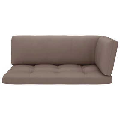 vidaXL Pallet Sofa Cushions 3 pcs Taupe