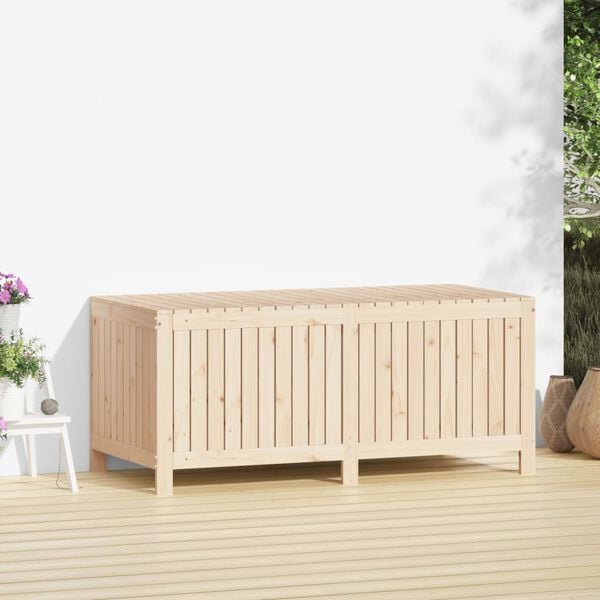 vidaXL Garden Storage Box Natural Wood Solid Pine Wood Large