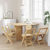 vidaXL Dining Set Honey wax brown Solid pine wood, engineered wood