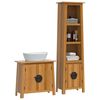 vidaXL Bathroom Furniture Set Natural Wood Solid pine wood Medium