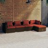vidaXL Garden Lounge Set Brown, Cinnamon Red