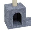 vidaXL Scratching Post Light Gray Engineered Wood, Plush, Sisal 23.6 in