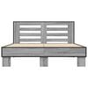 vidaXL Bed Frame Grey Sonoma Engineered Wood, Metal, Plywood Small Double