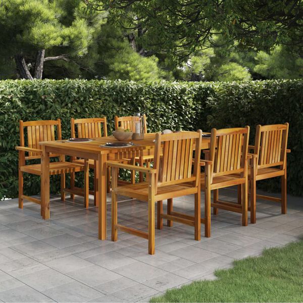 vidaXL Garden Dining Set Natural Wood Solid Acacia Wood with an Oil Finish