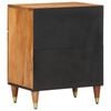 vidaXL Bedside Cabinet Honey Brown Solid Mango Wood, Engineered Wood, Iron
