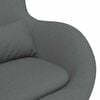 vidaXL Egg Chair Dark Grey 24.80 x 28.74 x 35.43 in Fabric