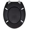 vidaXL Toilet Seats with Lids 2 pcs MDF Black (2x140802)