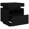 vidaXL Bedside Cabinet Set of 2 Black Engineered wood Medium