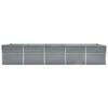 vidaXL Raised Bed Grey Galvanized Steel 157.5 x 31.5 x 30.3 in