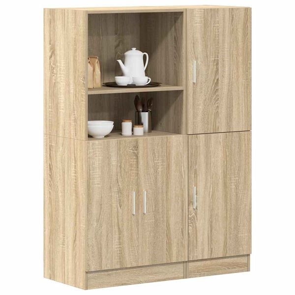 vidaXL Kitchen Cabinet Set Sonoma Oak Engineered Wood Large