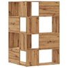 vidaXL Corner Bookcase 4-Tier Artisian Oak 33.5x33.5x55.1" Engineered Wood