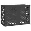 vidaXL Air Conditioner Cover Black 39.37 x 19.69 x 27.56 in Steel