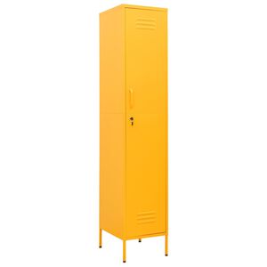 vidaXL Locker Cabinet Mustard Yellow Steel Tall